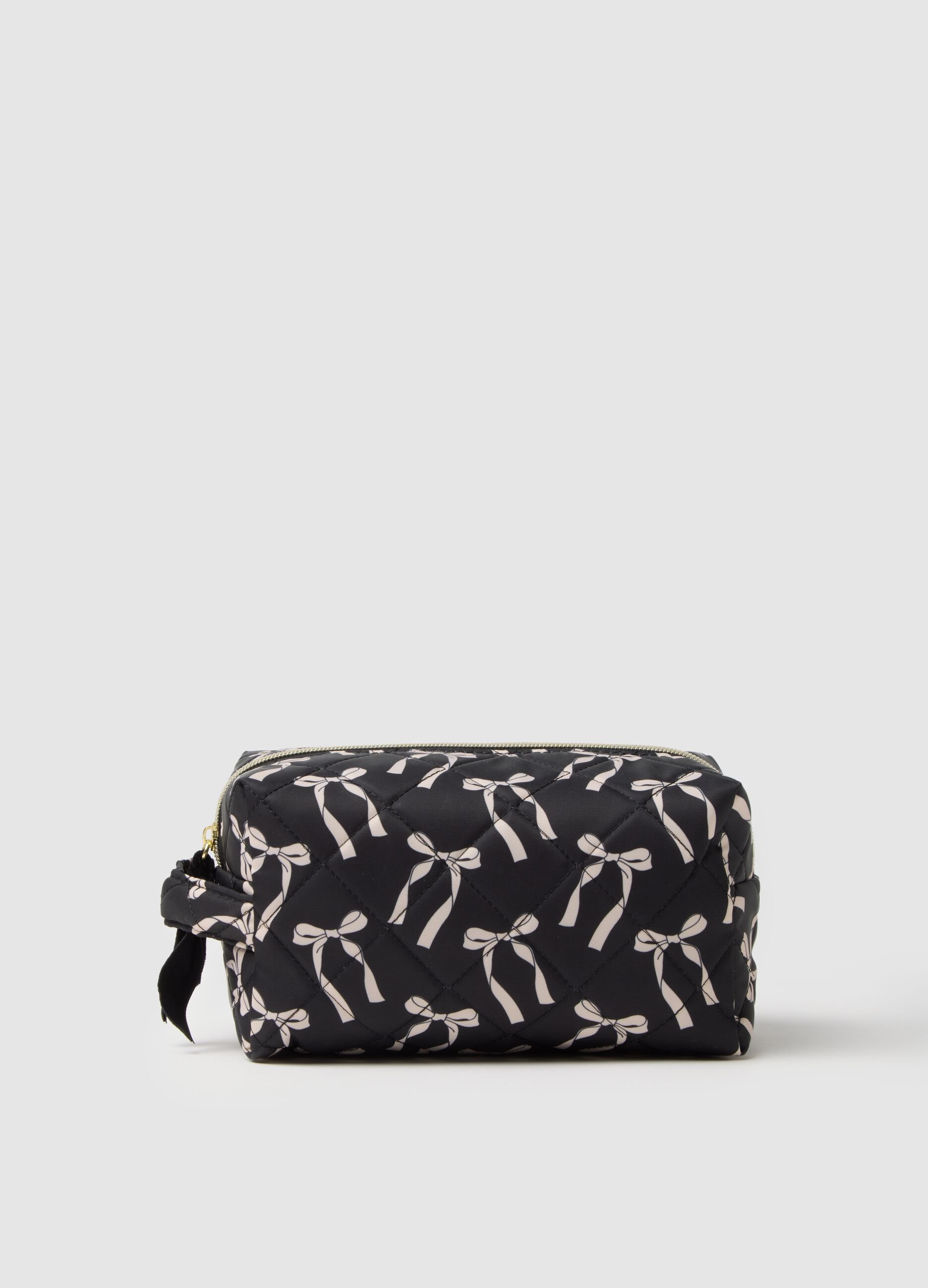 Pochette in puro cotone multicolor con fiocco