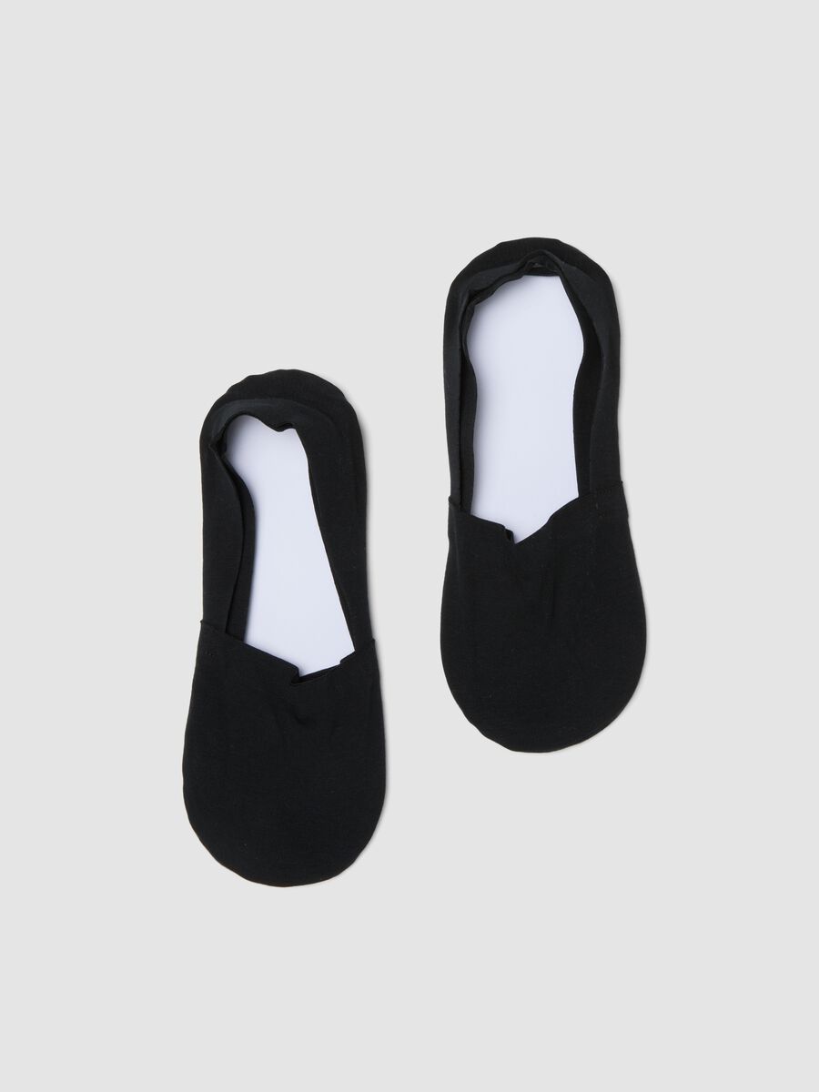 2-pack of black organic cotton no-show socks_0