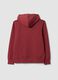 Red cotton-blend hoodie with crew neck_2