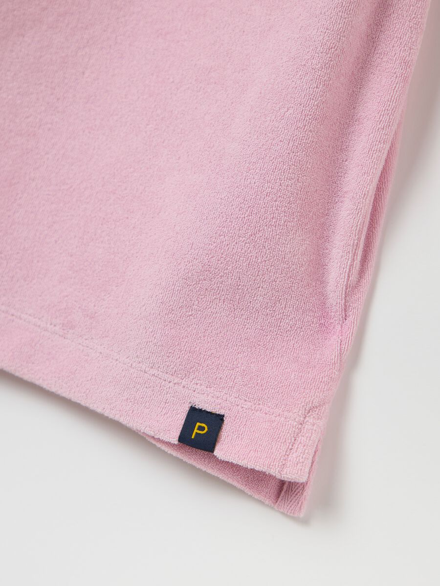 Short Sleeve Polo in Pink Cotton Blend_5