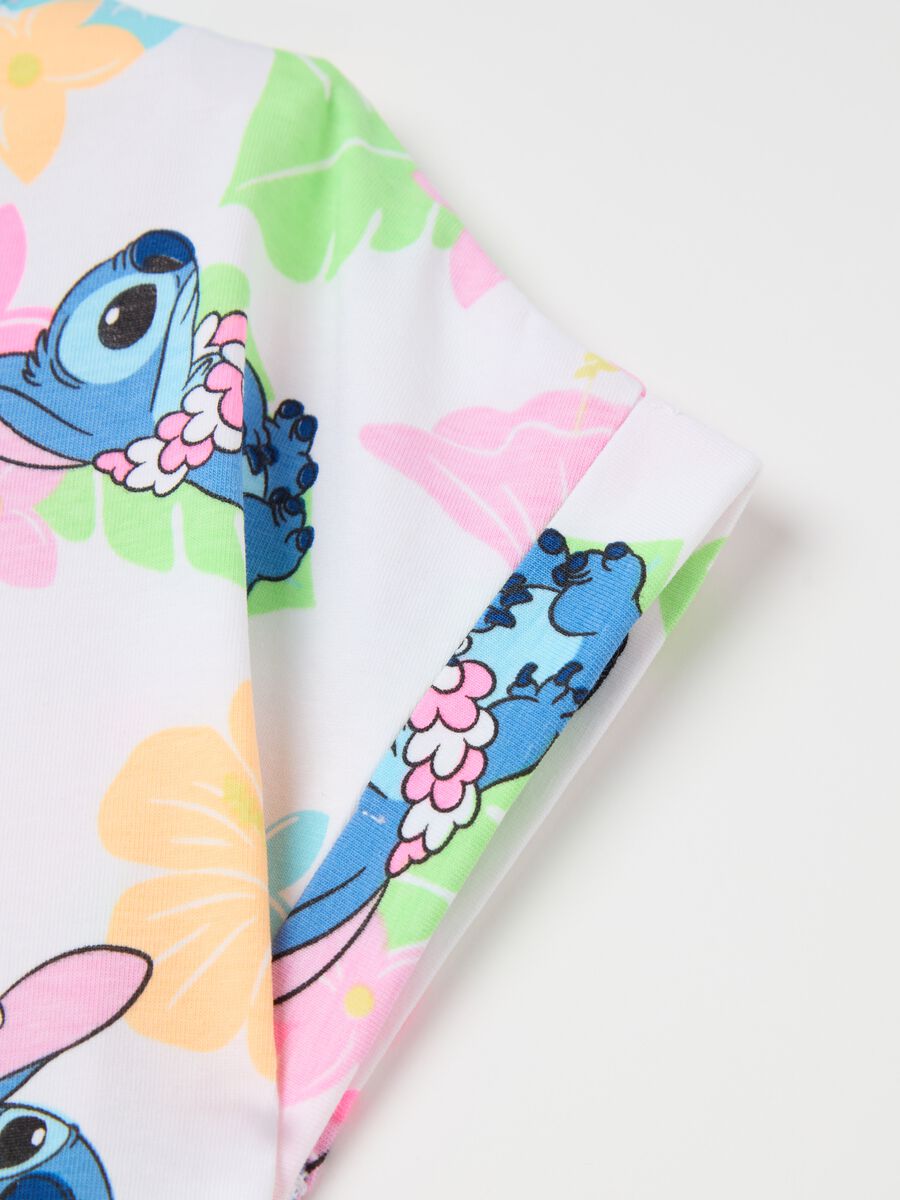 Stretch cotton T-shirt with Stitch print_2