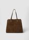 Brown genuine leather handbag with double handles_2