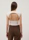 White Stretch Sleeveless Top, Regular Fit_3