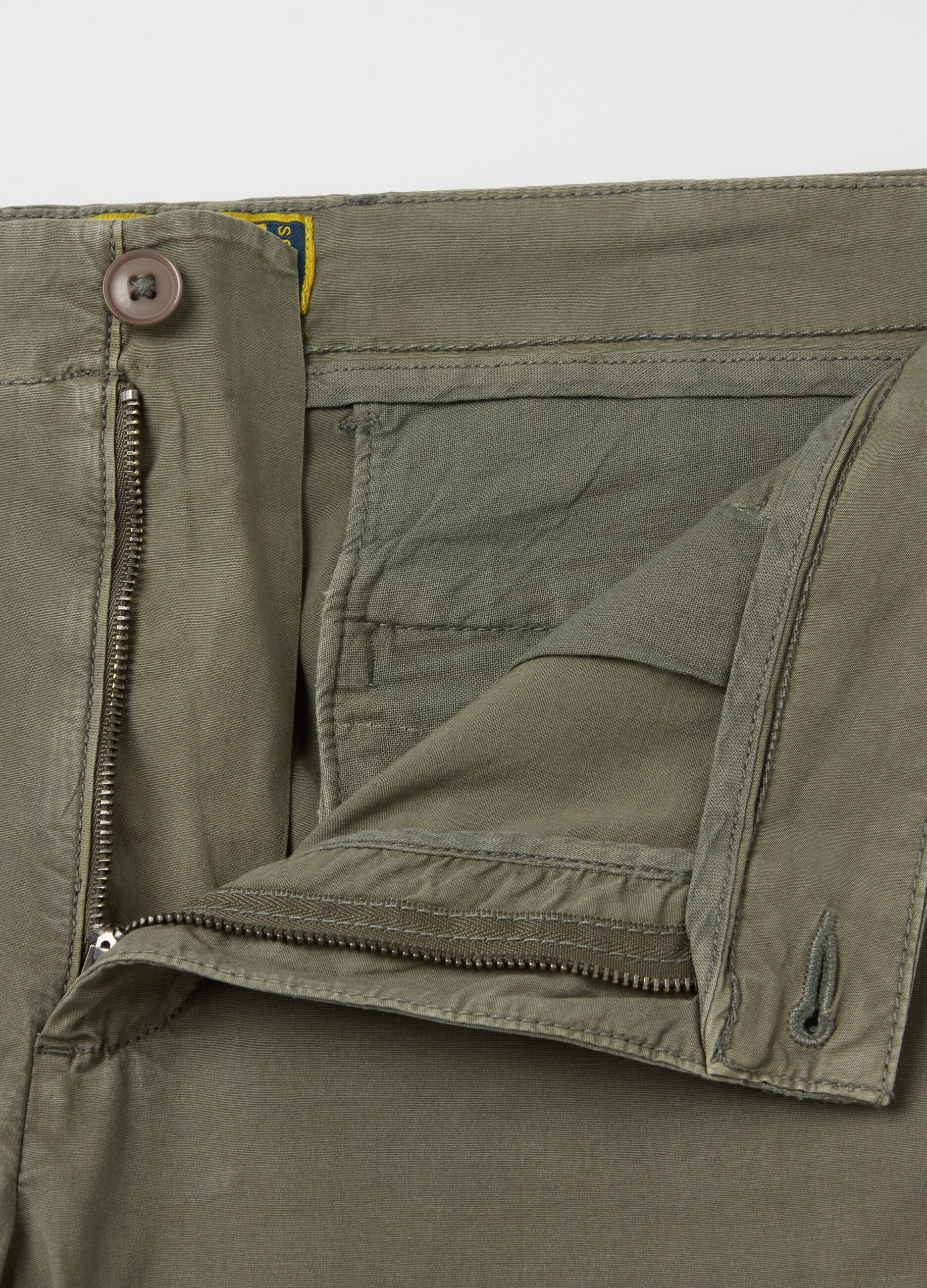 Stretch cotton chino trousers