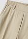 Beige stretch viscose palazzo trousers_1