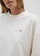White regular fit fleece sweatshirt with embroidery_3
