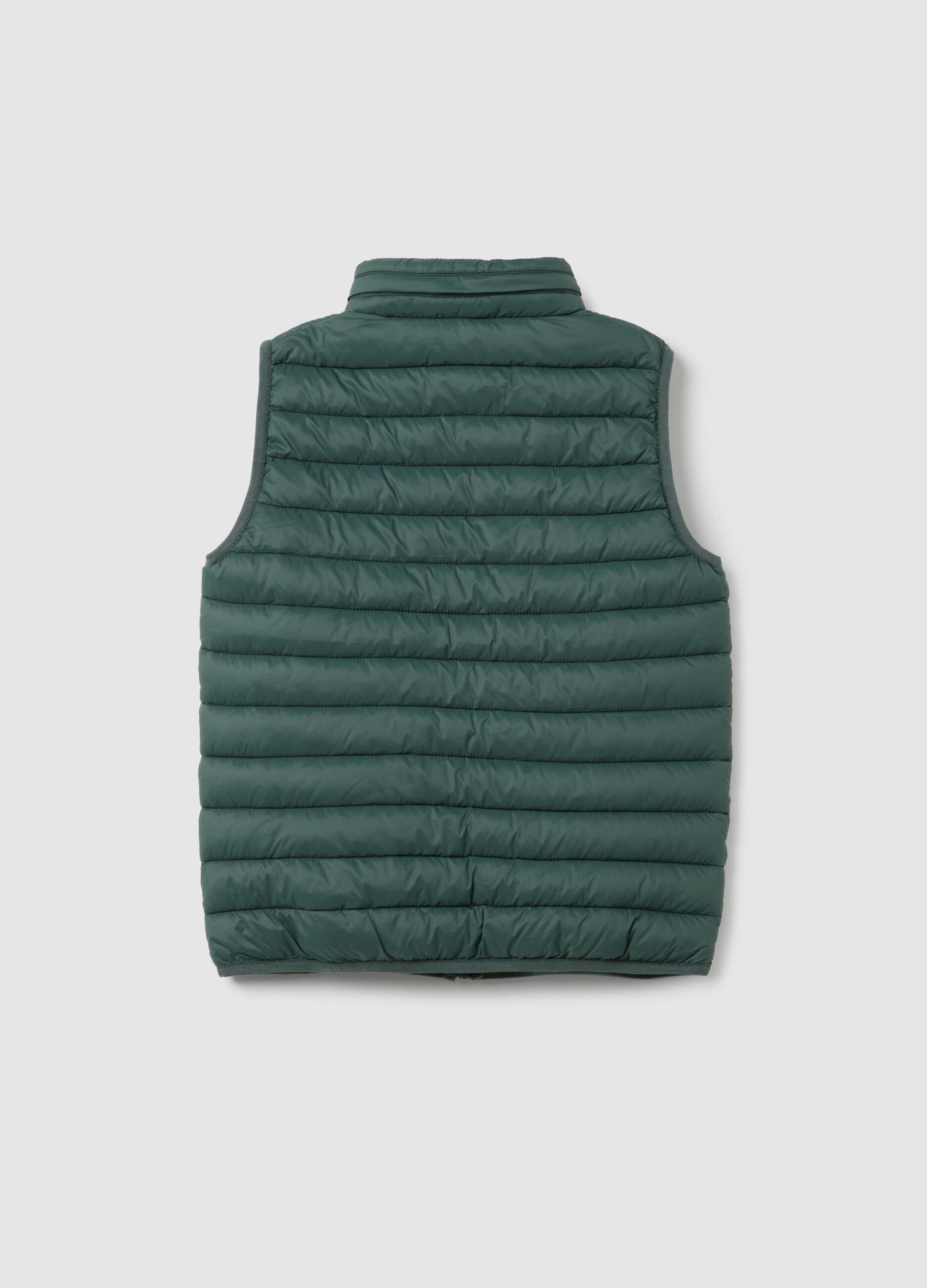 Regular fit waterproof green boy's vest