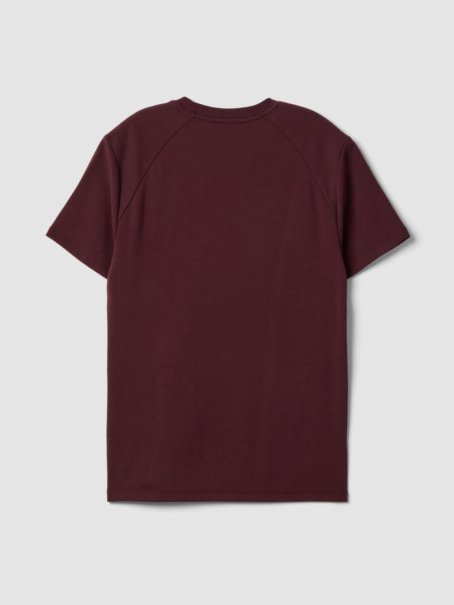 T-shirt rossa in misto cotone traspirante e ad asciugatura rapida_6