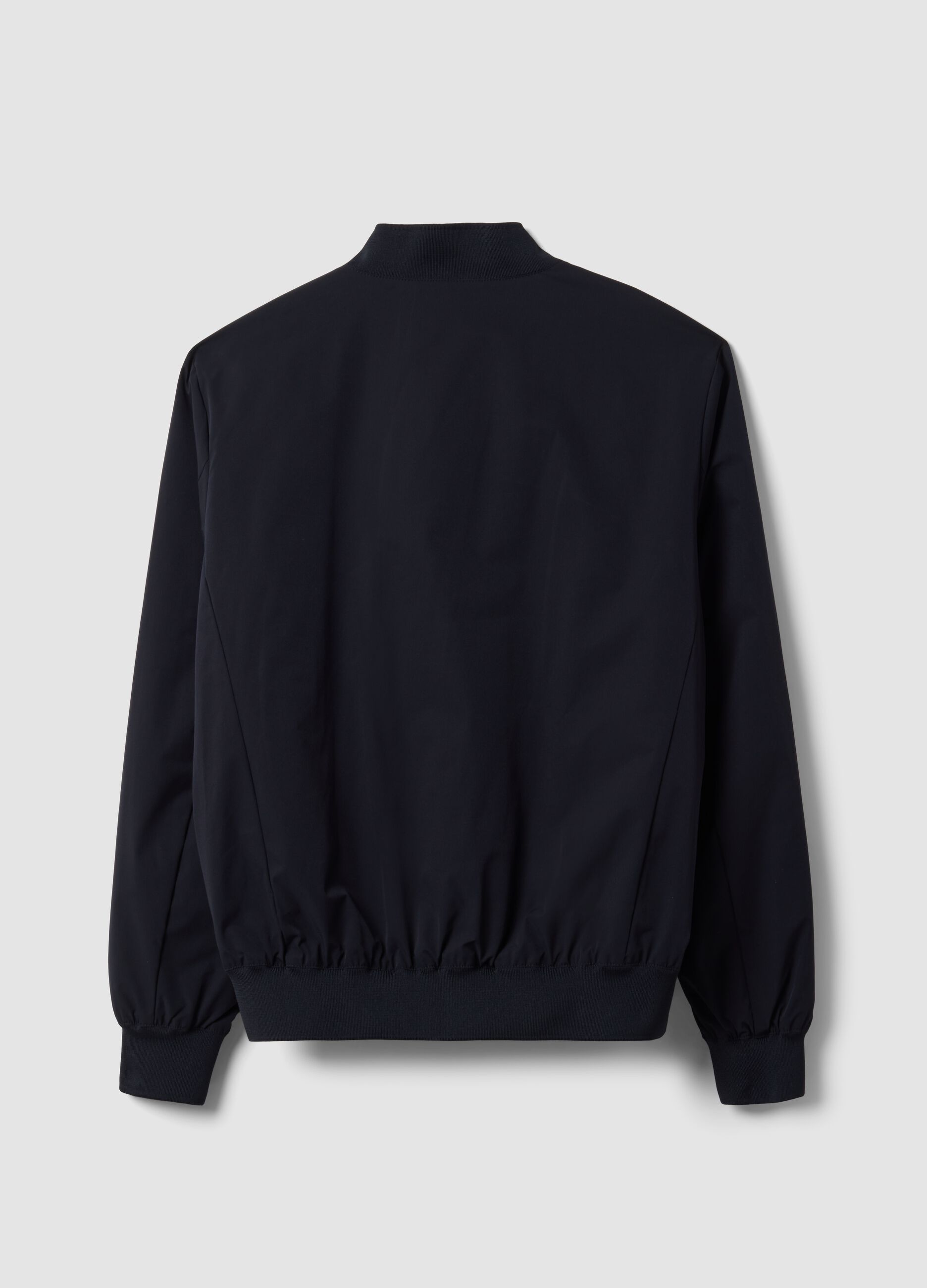 Giubbotto blu regular fit con zip