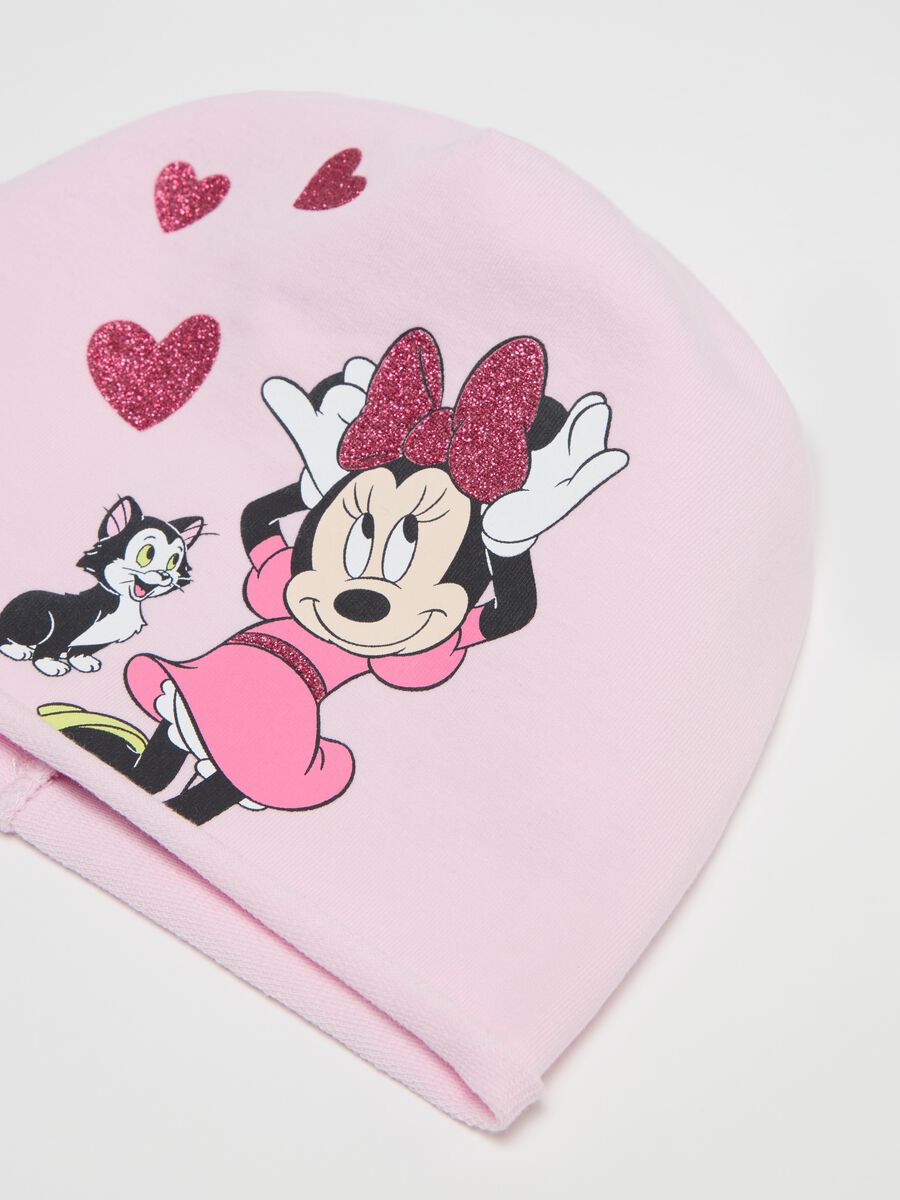 Hat with Minnie Mouse and Figaro glitter print_2