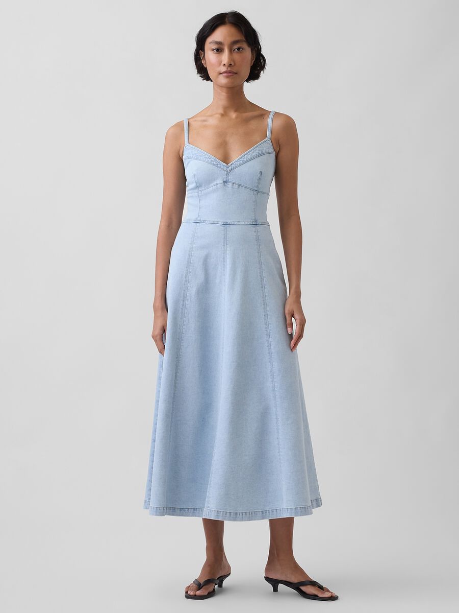 Midi Dress in Stretch Cotton_0