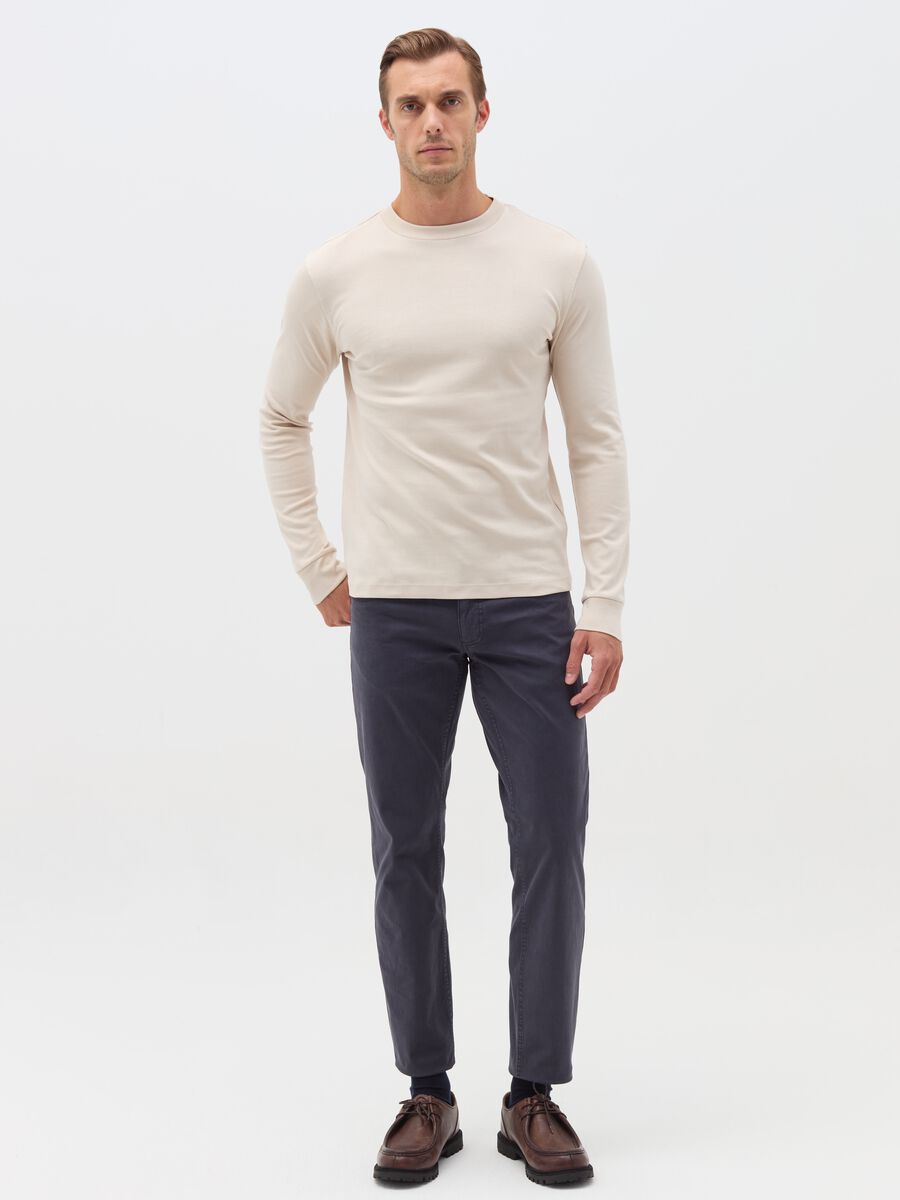 Cotton interlock T-shirt with round neck_1