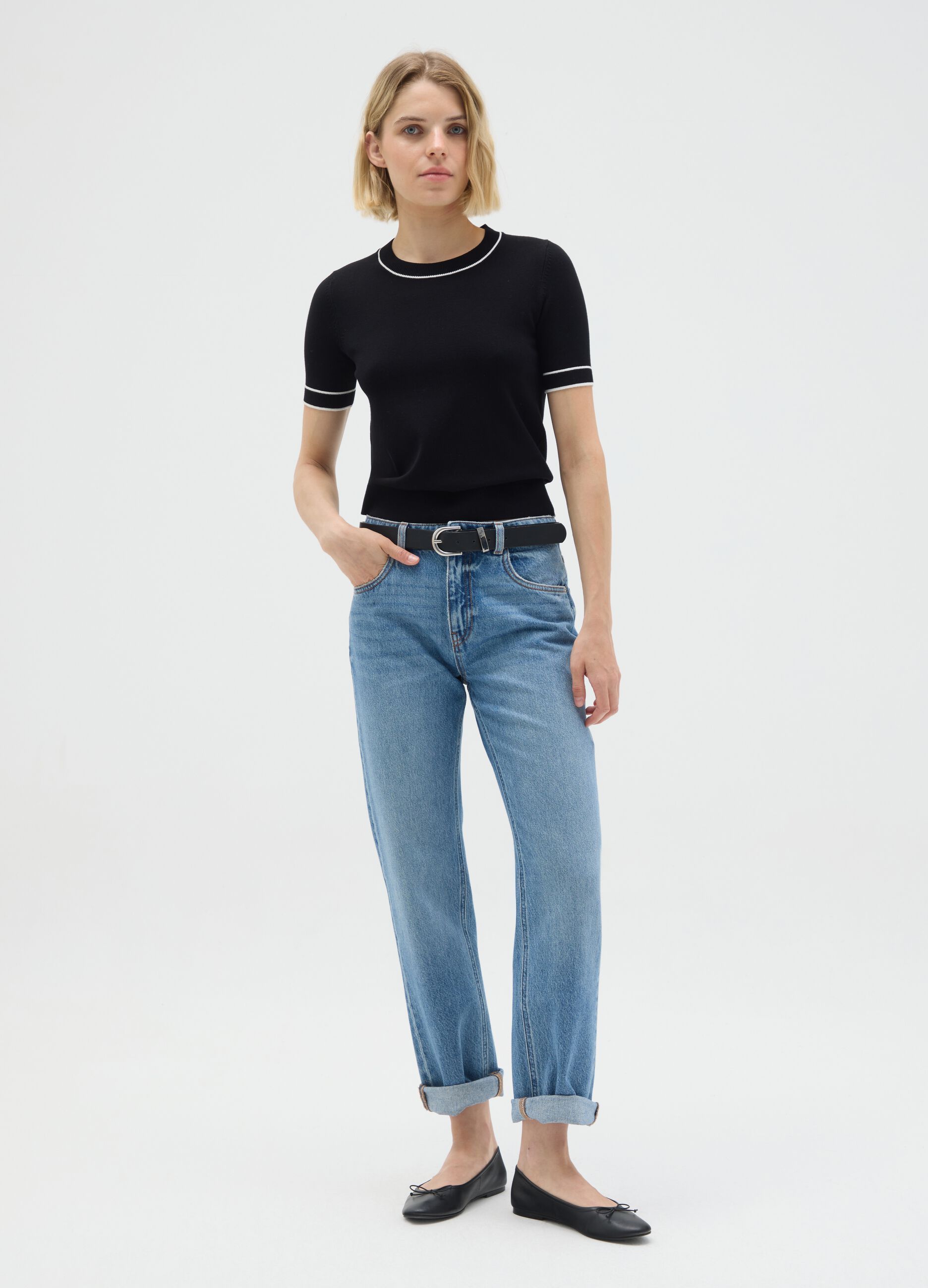 Women's multicolour viscose blend regular fit top