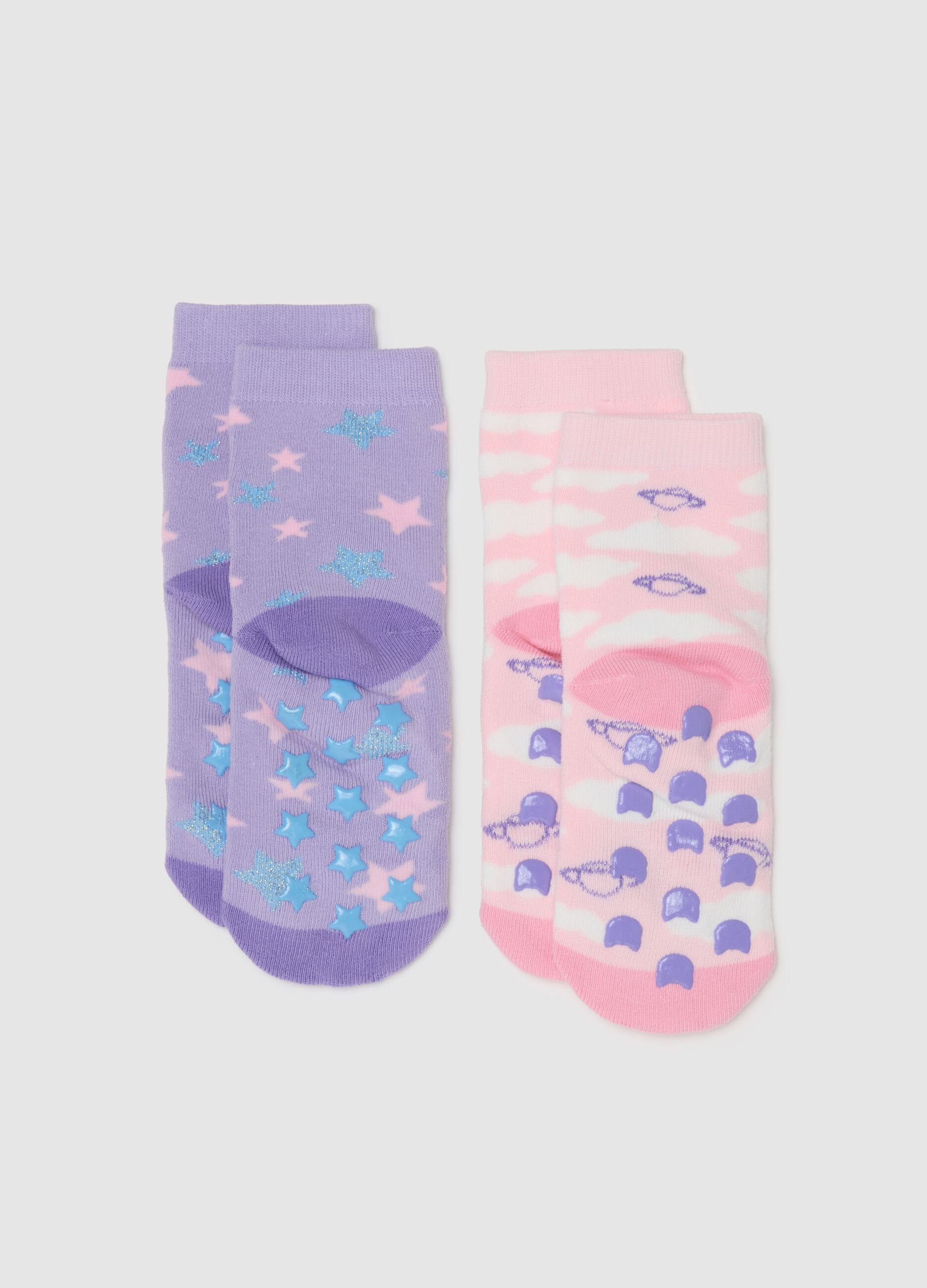 Pack of girl’s socks in multicoloured cotton blend