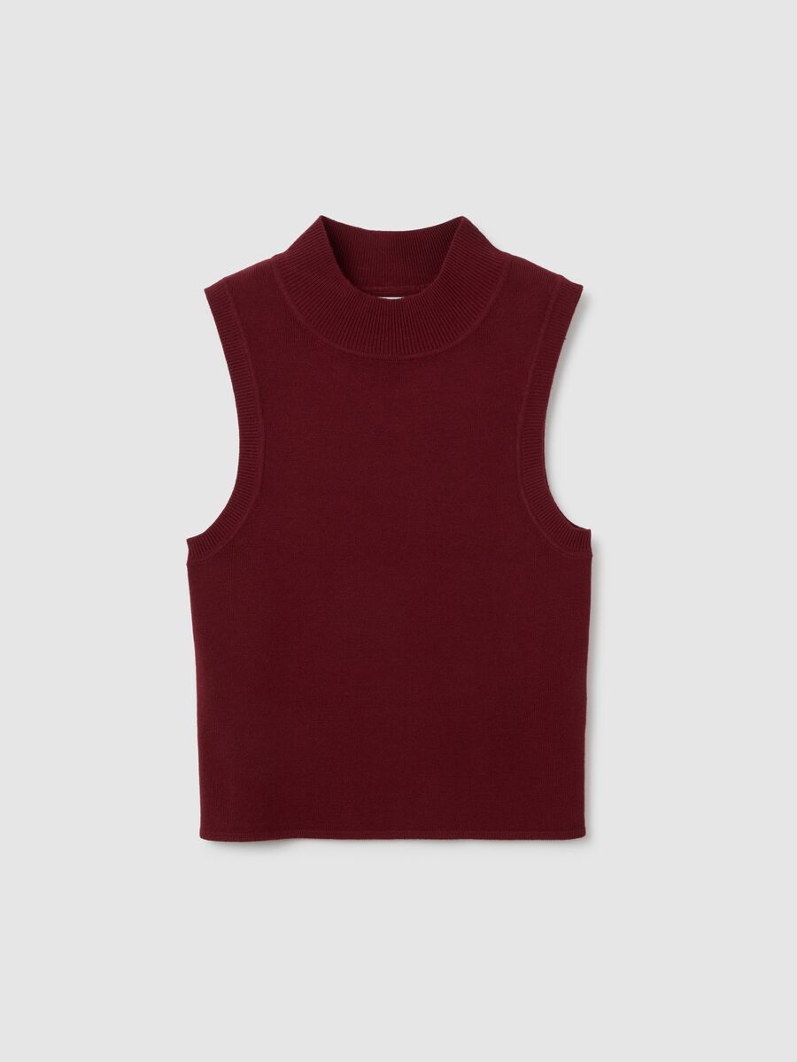 Women's fitted red blend top_4