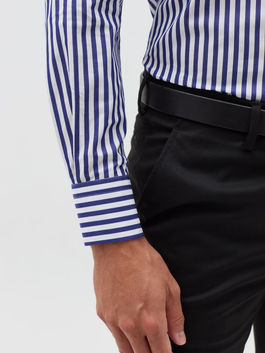 Camicia slim fit easy iron a righe_3