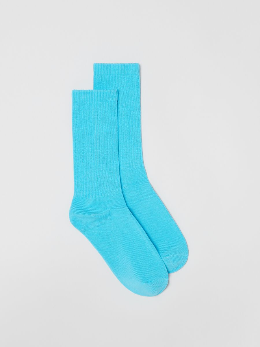 Ribbed socks in organic cotton_0
