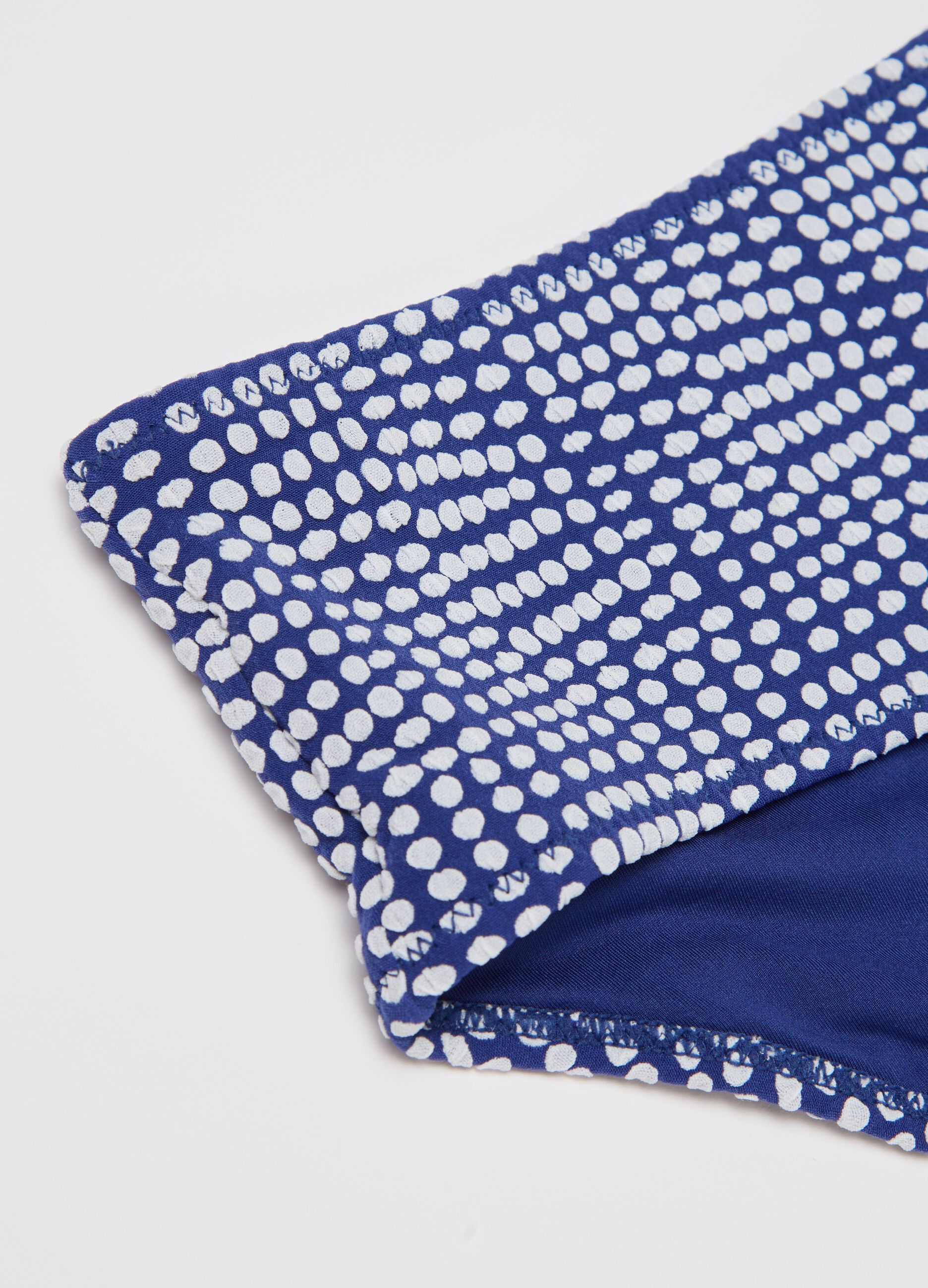 Slip bikini da donna  a vita alta effetto pois 
