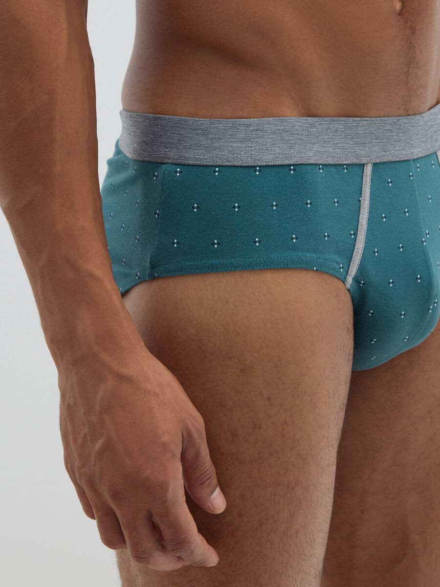 Multipack di cinque slip in cotone elasticizzato multicolor_3