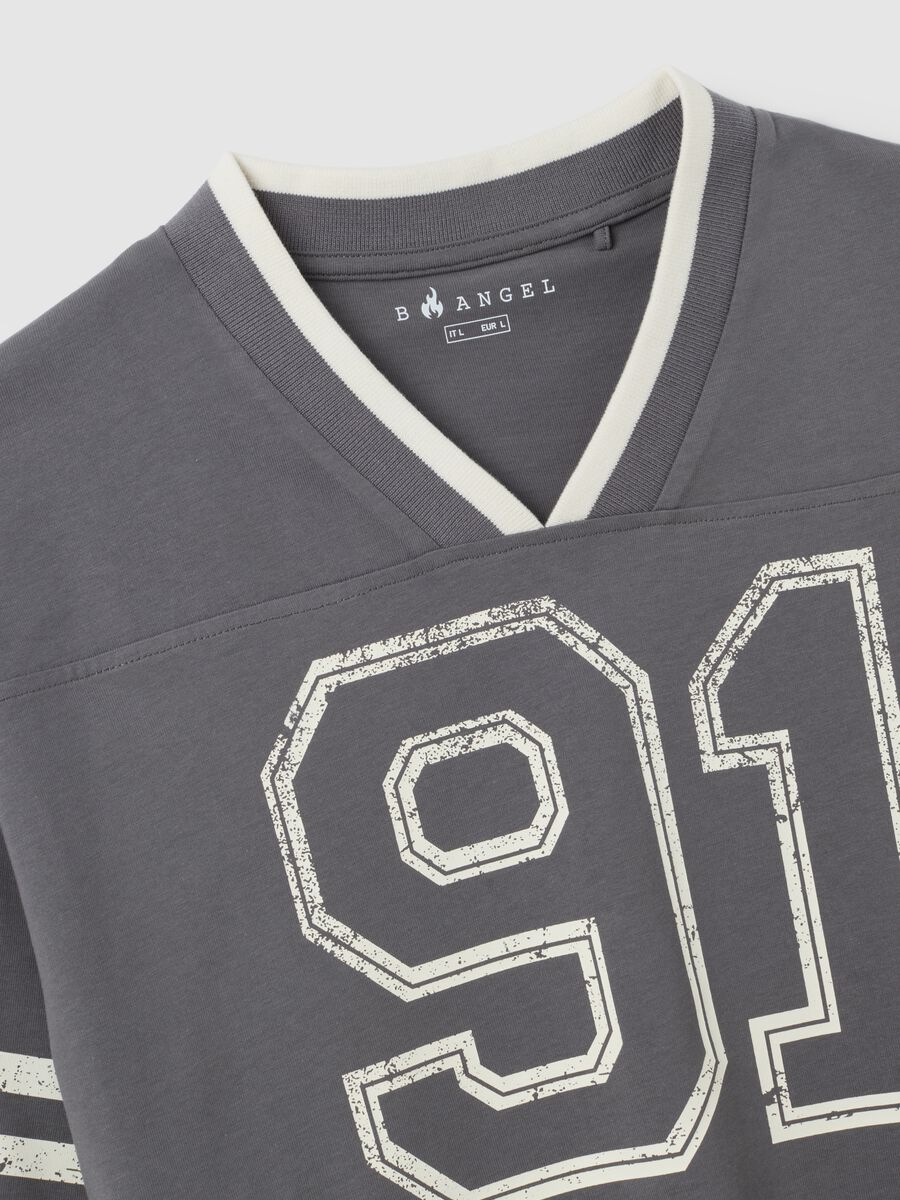Grey pure cotton regular fit T-shirt_1