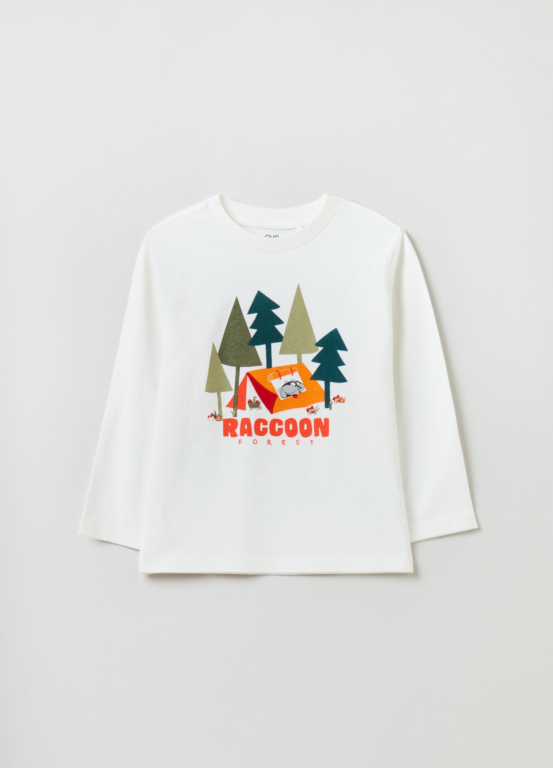 T-shirt maniche lunghe con stampa_0