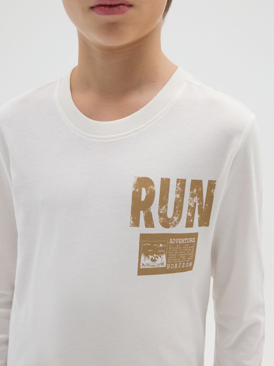 Boy's white regular fit pure cotton T-shirt_2