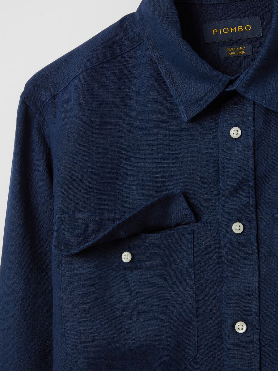 Regular-fit shirt in linen_5