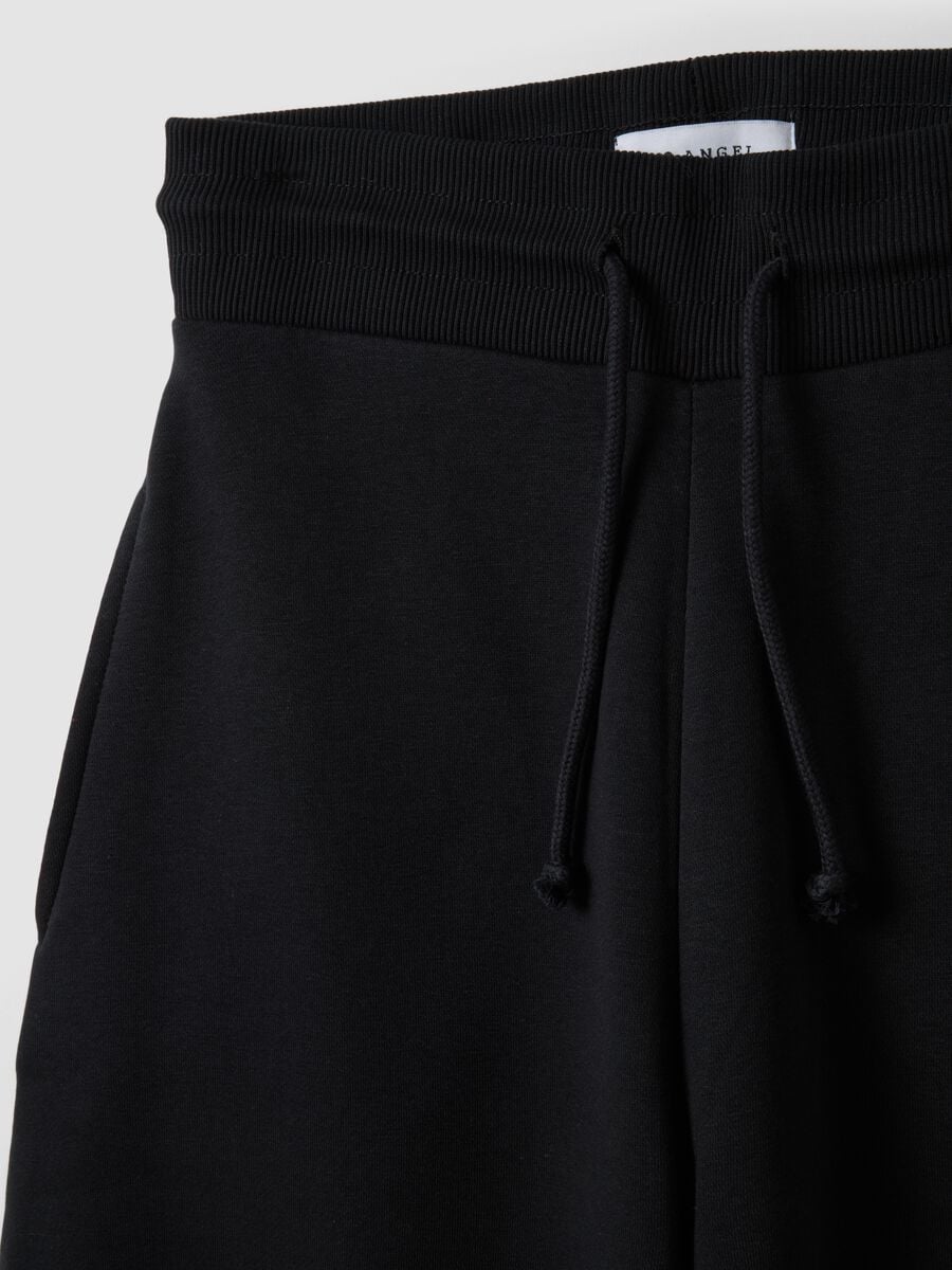 Black cotton-blend baggy-fit jogger trousers_2