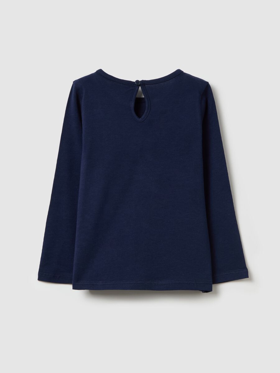 Cotton T-shirt with print and long sleeves_1