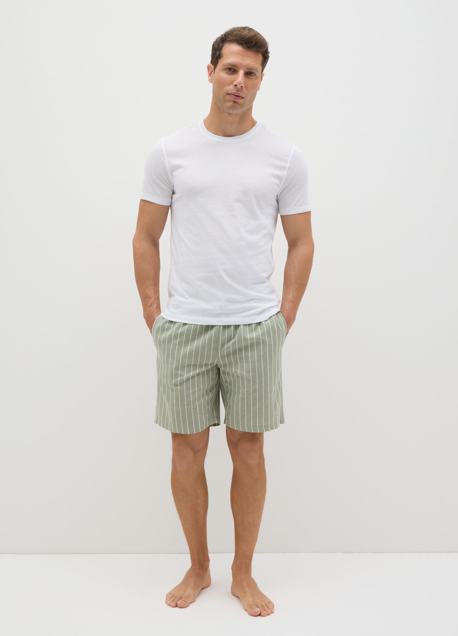 Men's pure cotton white regular fit T-shirt