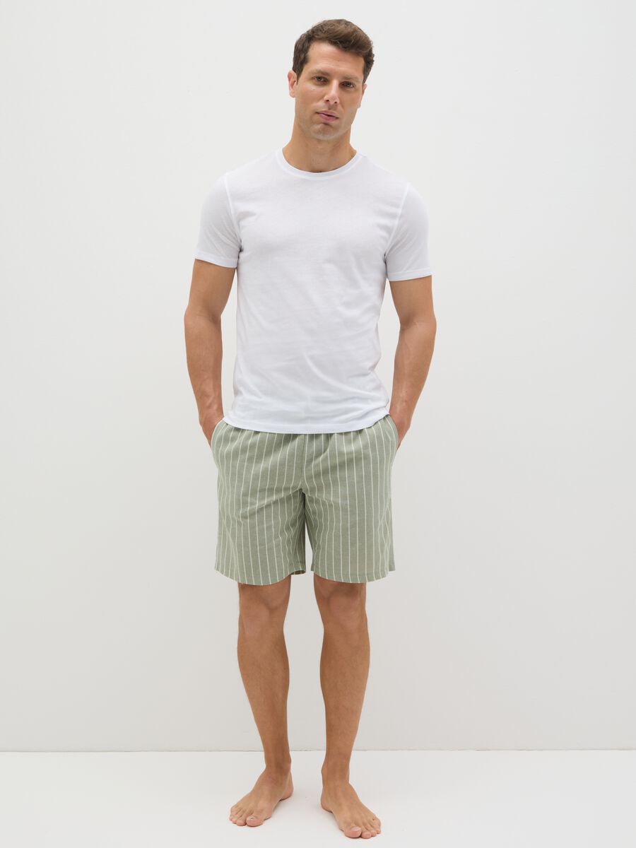 Men's pure cotton white regular fit T-shirt_1