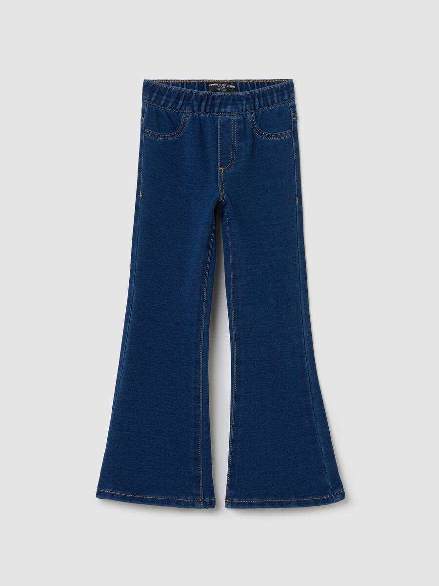 Flare-fit jeggings in French terry_0