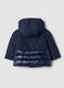 Navy padded hooded jacket, regular fit_2