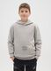 Grey Cotton Regular Fit Hoodie for Boys_0
