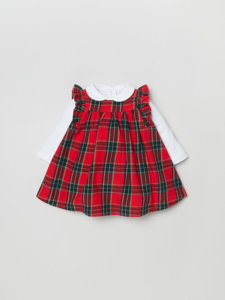 Set t-shirt e vestitino in fantasia tartan_0