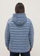 Blue padded regular fit jacket with zip and hood_2