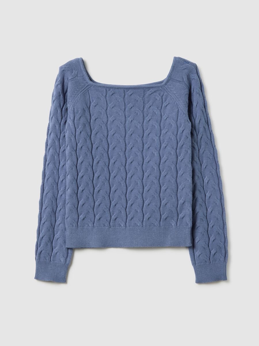Pullover in misto blu fitted_0