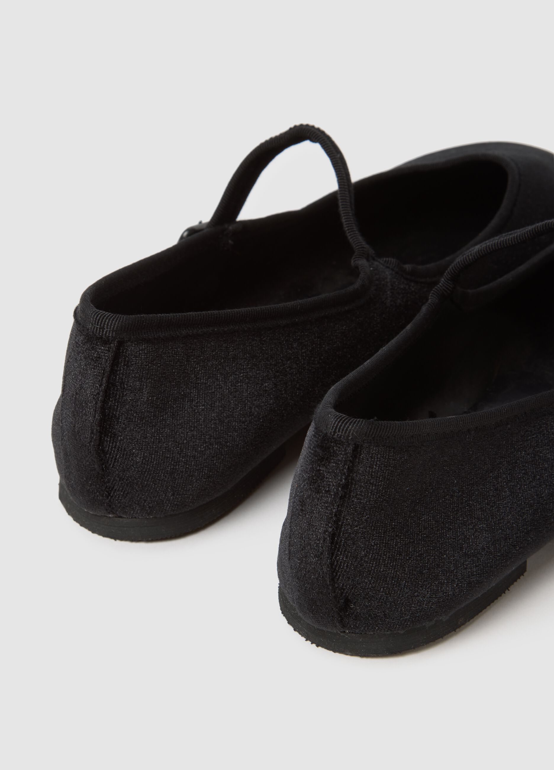 Black Velvet Ballet Flats
