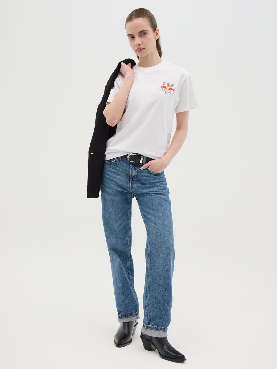 White women's pure cotton T-shirt regular fit with print_1