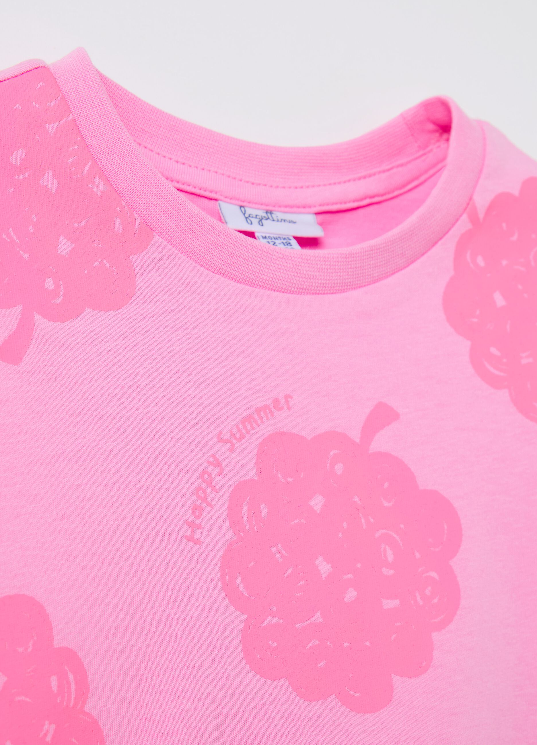Cotton T-shirt with fruit print
