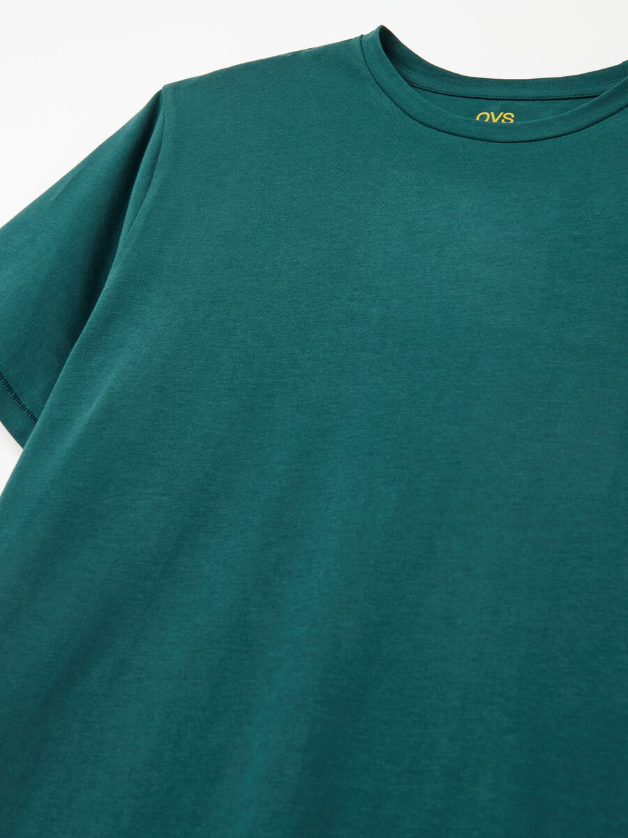 Stretch cotton T-shirt with crew-neck_5