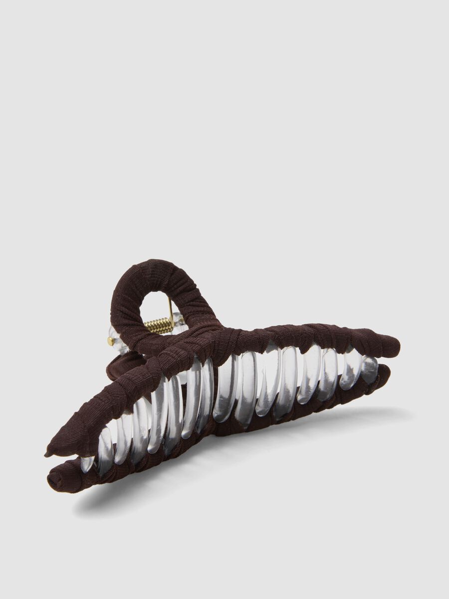 Fermaglio per capelli marrone intrecciato_2