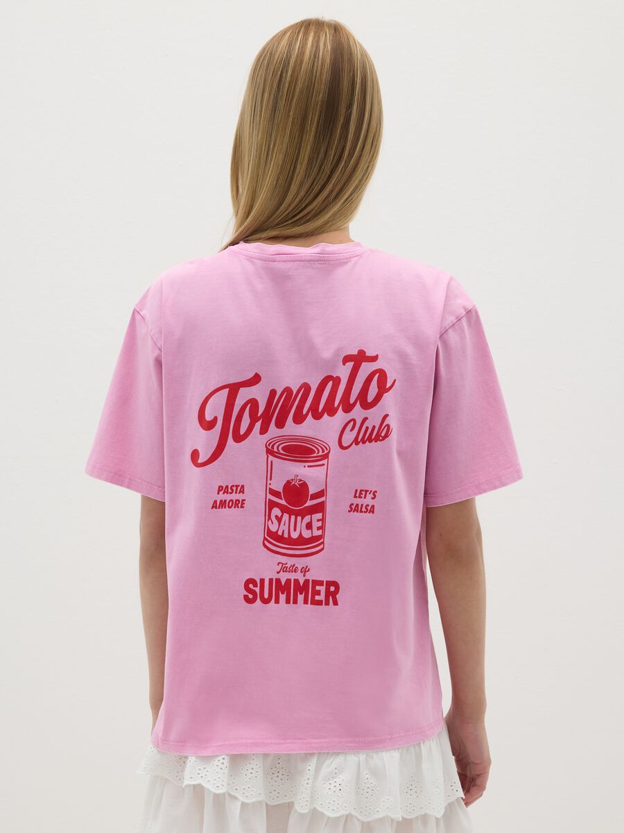 Women's relaxed fit pink pure cotton T-shirt_3