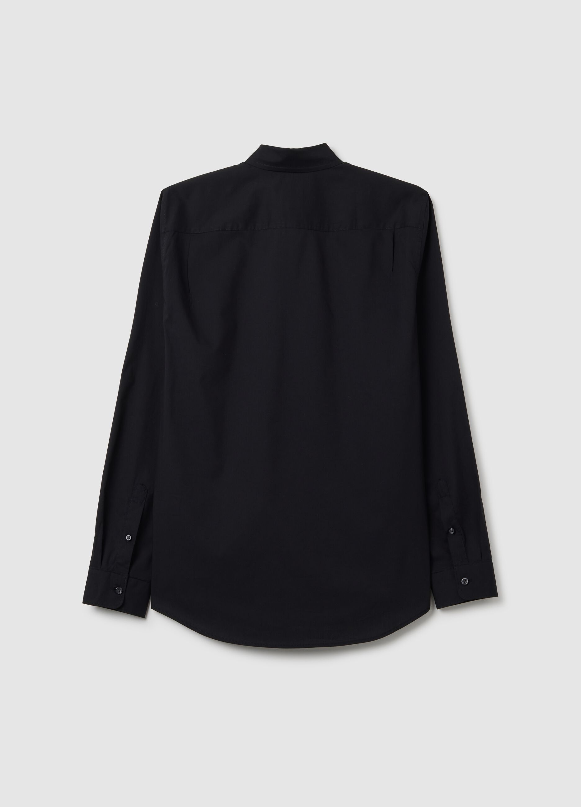 Camicia regular fit in popeline con tasca