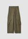 Girls&rsquo; green pure cotton straight-fit cargo trousers_3