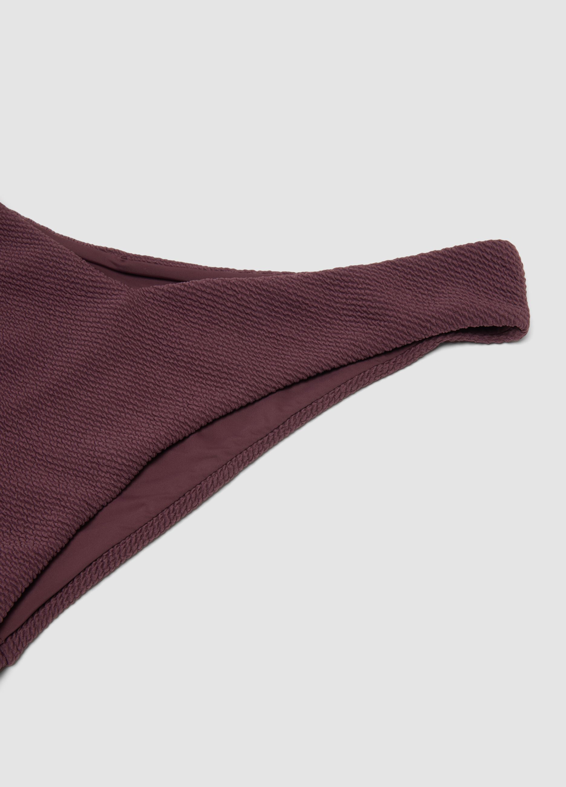 Purple bikini bottoms in stretch fabric