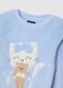 Girls' regular fit blue coral fleece pyjamas with print_2