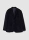 Blazer blu navy in puro cotone regular fit_0