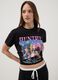 Black pure cotton T-shirt with K-Pop Demon Hunter print, regular fit_0