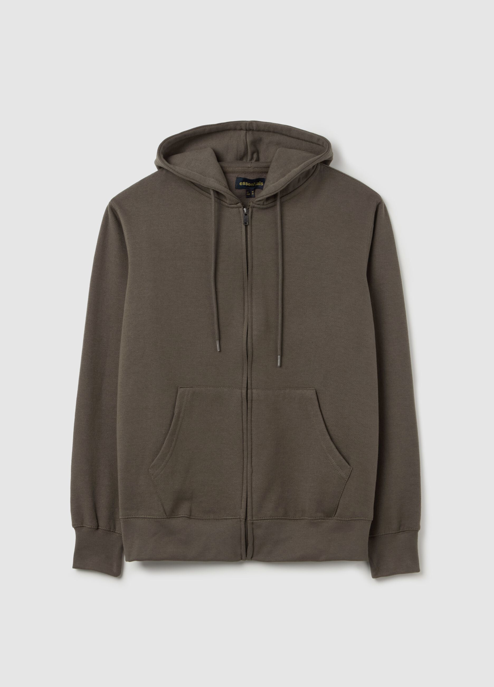 Essential full-zip sweatshirt with hood